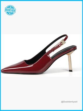 Slingback Heels Elegant Dress Pumps Kitten Heel Closed Toe Chic Evening Shoes
